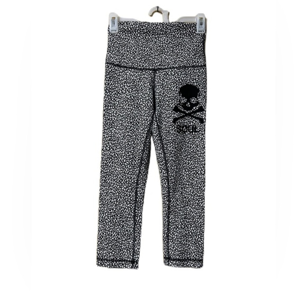 Lululemon x Soul Cycle Leggings Size 6 Pants Womens Black White Capri
